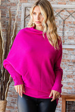 Load image into Gallery viewer, First Love Full Size Asymmetrical Hem Dolman Sleeve Sweater