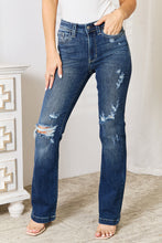 Load image into Gallery viewer, Judy Blue Full Size Mid Rise Hand Sand & Destroy Bootcut Jeans