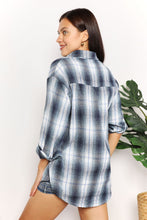 Load image into Gallery viewer, Plaid Dropped Shoulder Shirt