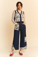 Load image into Gallery viewer, Davi & Dani Lace Applique Wide Leg Jeans