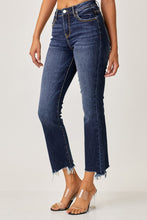 Load image into Gallery viewer, Risen Plus Size Frayed Hem Cropped Straight Jeans