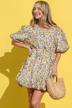 Load image into Gallery viewer, And The Why Full Size Floral Surplice Puff Sleeve Dress