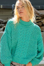 Load image into Gallery viewer, POL Mock Neck Cable Knit Sweater