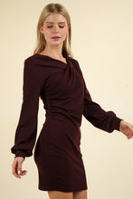 Load image into Gallery viewer, VERY J Ruched Detail Bodycon Mini Dress