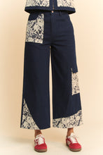 Load image into Gallery viewer, Davi & Dani Lace Applique Wide Leg Jeans