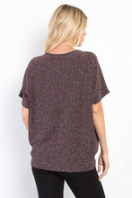 Load image into Gallery viewer, Be Stage Full Size Lurex Center Elastic Cinched Knit Top