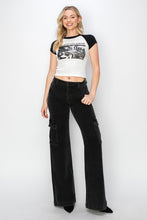 Load image into Gallery viewer, Risen Full Size High Rise Wide Leg Cargo Jeans