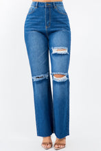 Load image into Gallery viewer, American Bazi High Waist Distressed Wide Leg Jeans