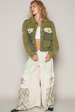 Load image into Gallery viewer, POL Embroidered Sleeve Raw Edge Quilted Jacket