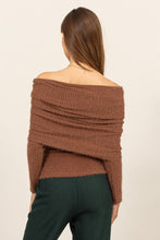 Load image into Gallery viewer, HYFVE Fuzzy Off Shoulder Textured Knit Top