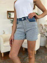 Load image into Gallery viewer, Judy Blue Full Size Color Block Denim Shorts