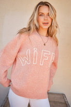 Load image into Gallery viewer, And The Why WIFEY & Heart Round Neck Sweater