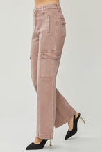 Load image into Gallery viewer, RISEN Full Size High Rise Wide Leg Cargo Jeans