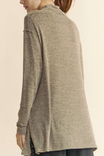 Load image into Gallery viewer, Davi & Dani Slit Mock Neck Long Sleeve Top
