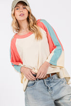 Load image into Gallery viewer, SAGE + FIG Color Block Curved Hem T-Shirt