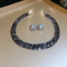 Load image into Gallery viewer, Earrings & Necklace Set -  Square Elegant High-grade Clavicle Chain & Earrings