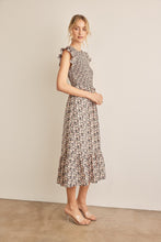 Load image into Gallery viewer, In February Floral Smocked Ruffled Midi Dress