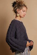 Load image into Gallery viewer, POL Round Neck Cable Knit Cropped Sweater