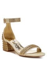 Load image into Gallery viewer, Twerky Rhinestones Embellished Block Sandals