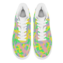 Load image into Gallery viewer, Ti Amo I love you - Exclusive Brand - Pear Yellow Cadet Blue, Can Can, Pastel Green Camouflage - Low Top Unisex Sneaker