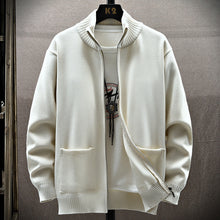 Load image into Gallery viewer, Mens Autumn & Winter Colar Leisure Fleece-lined Cardigan Long