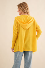 Load image into Gallery viewer, And The Why Full Size Thermal Hooded Open Front Cardigan with Pockets