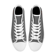 Load image into Gallery viewer, Ti Amo I love you - Exclusive Brand - Davy's Grey - Mama Skeleton - CREEP IT REAL - High-Top Canvas Shoes - White Soles