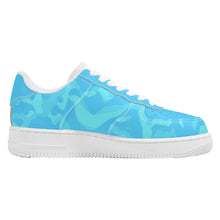 Load image into Gallery viewer, Ti Amo I love you - Exclusive Brand - Aquamarine Blue, Downy, Spray & Malibu Camouflage - Low Top Unisex Sneakers