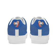 Load image into Gallery viewer, Ti Amo I love you - Exclusive Brand - Forever in Blue Jeans - Love Baseball Heart -Low Top Unisex Sneakers