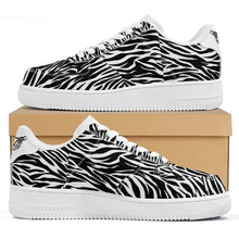 Load image into Gallery viewer, Ti Amo I love you - Exclusive Brand - Black & White - Zebra - Low Top Unisex Sneakers