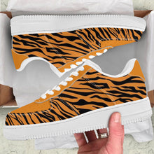 Load image into Gallery viewer, Ti Amo I love you - Exclusive Brand  - Zest & Black Tiger Stripes - Low Top Unisex Sneaker