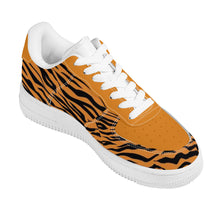 Load image into Gallery viewer, Ti Amo I love you - Exclusive Brand  - Zest & Black Tiger Stripes - Low Top Unisex Sneaker