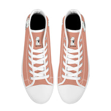 Load image into Gallery viewer, Ti Amo I love you - Exclusive Brand - Pale Copper - Talk to the Paw -  High-Top Canvas Shoes - White