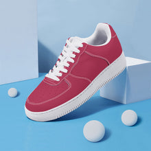 Load image into Gallery viewer, Ti Amo I love you - Exclusive Brand - Viva Magenta - Single White Heart - Low Top Unisex Sneakers