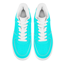 Load image into Gallery viewer, Ti Amo I love you - Exclusive Brand  - Aqua / Cyan - Skeleton Hands with Heart - Low Top Unisex Sneakers