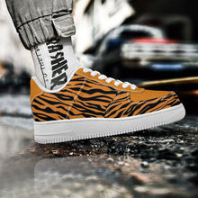 Load image into Gallery viewer, Ti Amo I love you - Exclusive Brand  - Zest & Black Tiger Stripes - Low Top Unisex Sneaker
