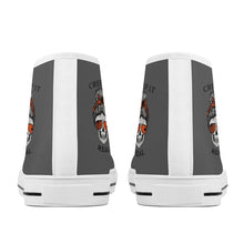 Load image into Gallery viewer, Ti Amo I love you - Exclusive Brand - Davy's Grey - Mama Skeleton - CREEP IT REAL - High-Top Canvas Shoes - White Soles
