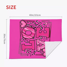 Load image into Gallery viewer, Ti Amo I love you - Exclusive Brand - Hot Pink - Leopard Hearts - Baby Soft Blanket
