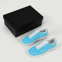 Load image into Gallery viewer, Ti Amo I love you - Exclusive Brand - Aquamarine Blue, Downy, Spray & Malibu Camouflage - Low Top Unisex Sneakers