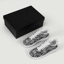 Load image into Gallery viewer, Ti Amo I love you - Exclusive Brand - Black & White - Zebra - Low Top Unisex Sneakers