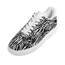 Load image into Gallery viewer, Ti Amo I love you - Exclusive Brand - Black & White - Zebra - Low Top Unisex Sneakers