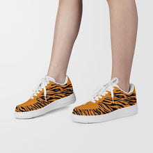 Load image into Gallery viewer, Ti Amo I love you - Exclusive Brand  - Zest & Black Tiger Stripes - Low Top Unisex Sneaker