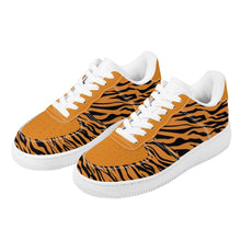 Load image into Gallery viewer, Ti Amo I love you - Exclusive Brand  - Zest & Black Tiger Stripes - Low Top Unisex Sneaker