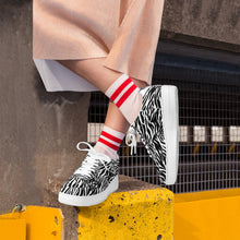 Load image into Gallery viewer, Ti Amo I love you - Exclusive Brand - Black & White - Zebra - Low Top Unisex Sneakers