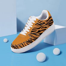 Load image into Gallery viewer, Ti Amo I love you - Exclusive Brand  - Zest & Black Tiger Stripes - Low Top Unisex Sneaker