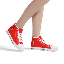 Load image into Gallery viewer, Ti Amo I love you - Exclusive Brand - Red - Mama Skeleton - CREEP IT REAL - High-Top Canvas Shoes - White Soles