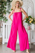 Load image into Gallery viewer, Veveret Pocketed Spaghetti Strap Wide Leg Jumpsuit