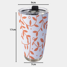 Load image into Gallery viewer, Ti Amo I love you - Exclusive Brand  - White with Japonica Leaves - Tumbler 20oz