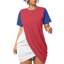 Load image into Gallery viewer, Ti Amo I love you - Exclusive Brand - Women’s Plus Size - Stacked Hem Dress