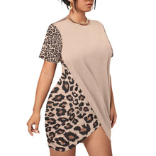 Load image into Gallery viewer, Ti Amo I love you - Exclusive Brand - Women’s Plus Size Stacked Hem Short Sleeve Dress